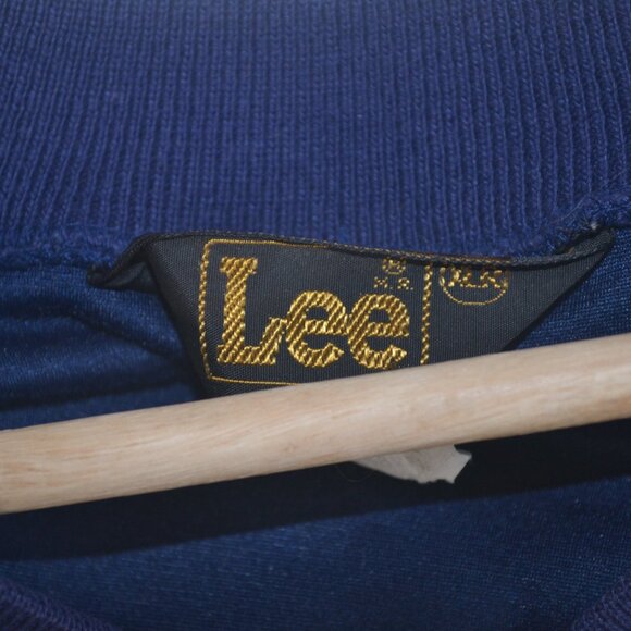 Vintage Lee Velour Long Sleeve Pullover V Neck Mens XL Soft Blue Sweatshirt - Picture 9 of 9